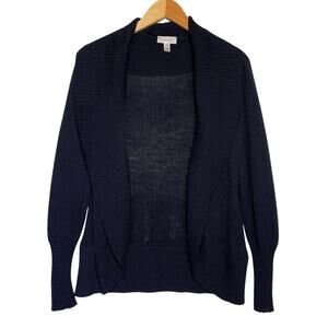 ST JOHN Sport Vintage Women’s Black Santana Knit Cocoon Cardigan Small